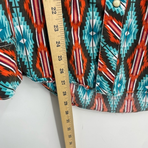Dale Brisby Rock and Roll Cowboy Aztec Print Shirt Size Small western - Picture 5 of 9